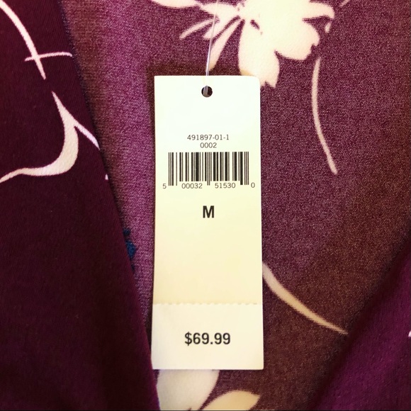 NWT Banana Republic Asymmetrical Wrap Dress Floral - Picture 6 of 7